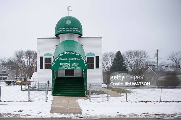 The Mother Mosque of America, the oldest mosque in the United States, is seen in Cedar Rapids, Iowa, January 24, 2016. / AFP / JIM WATSON