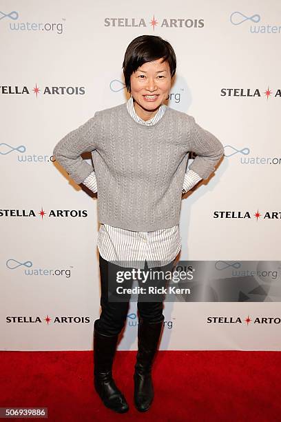 So Yong Kim attends the 'Lovesong' Supper in the Stella Artois Filmmaker Lounge during the 2016 Sundance Film Festival on January 24, 2016 in Park...