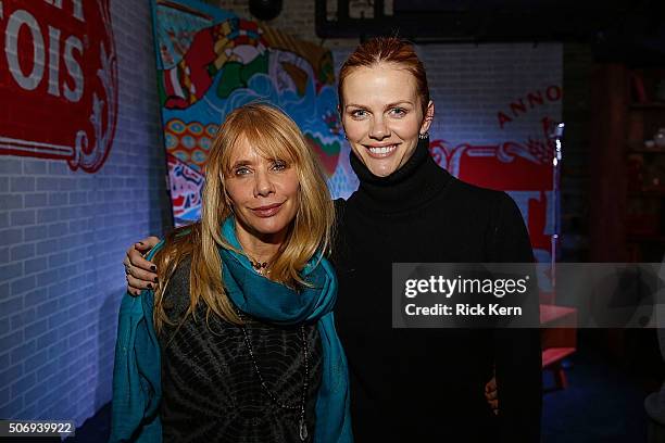 Rosanna Arquette and Brooklyn Decker attend the 'Lovesong' Supper in the Stella Artois Filmmaker Lounge during the 2016 Sundance Film Festival on...