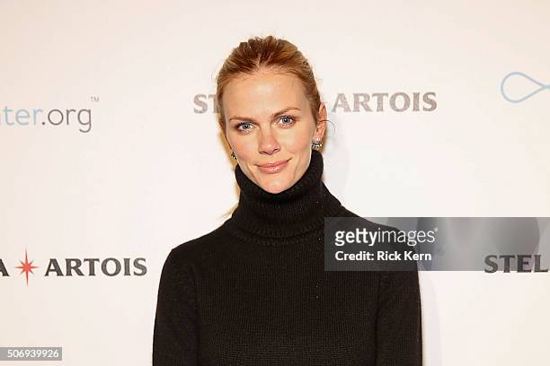 Brooklyn Decker attends the 'Lovesong' Supper in the Stella Artois Filmmaker Lounge during the 2016 Sundance Film Festival on January 24, 2016 in...