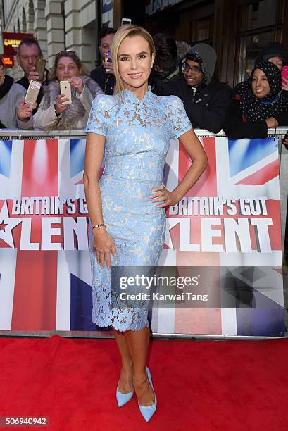 Amanda Holden attends the London auditions of "Britain's Got Talent" at Dominion Theatre on January 26, 2016 in London, England.