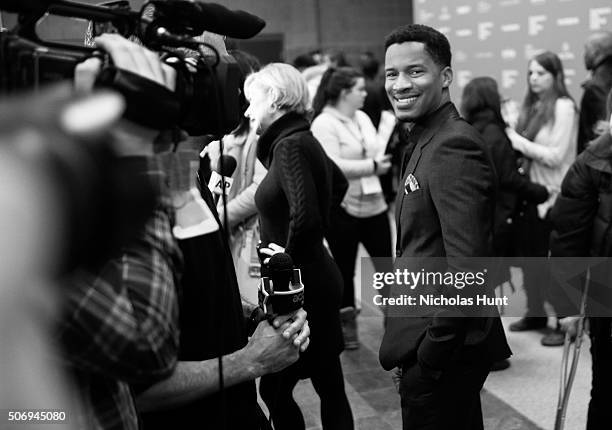 Director/actor/producer Nate Parker attends the 'The Birth Of A Nation' Premiere during the 2016 Sundance Film Festival at Eccles Center Theatre on...
