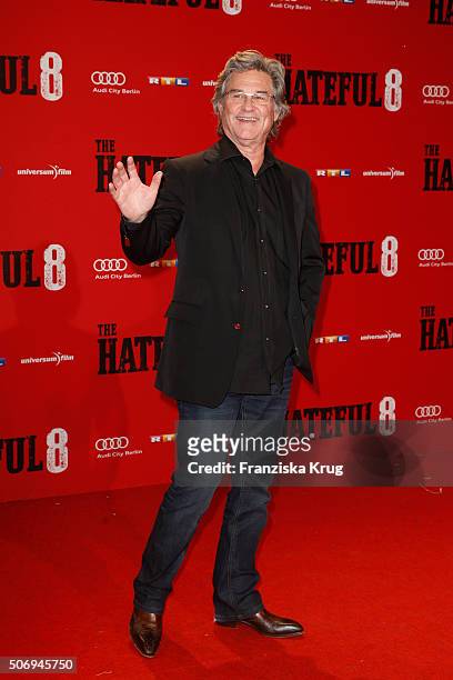 Kurt Russell attends the premiere of 'The Hateful 8' at Zoo Palast on January 26, 2016 in Berlin, Germany.