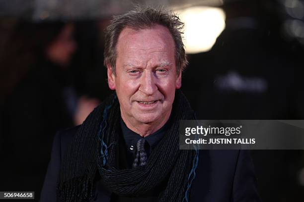 Scottish actor Bill Paterson arrives for the world premiere of the film Dad's Army in London on January 26, 2016. / AFP / JUSTIN TALLIS