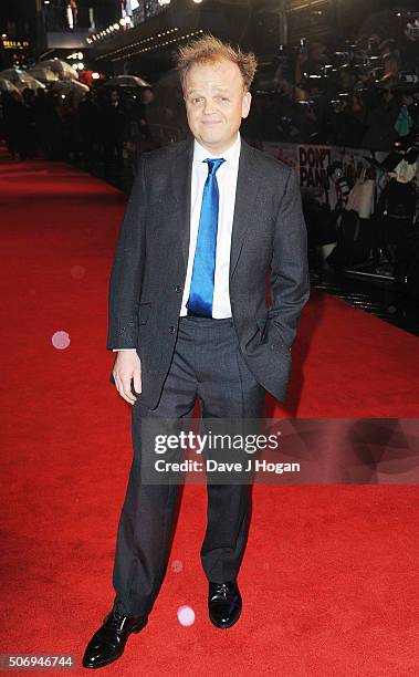 Toby Jones attends "Dad's Army" World Premiere on January 26, 2016 in London, United Kingdom.