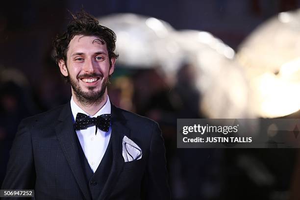 British actor Blake Harrison arrives for the world premiere of the film Dads Army in London on January 26, 2016. / AFP / JUSTIN TALLIS