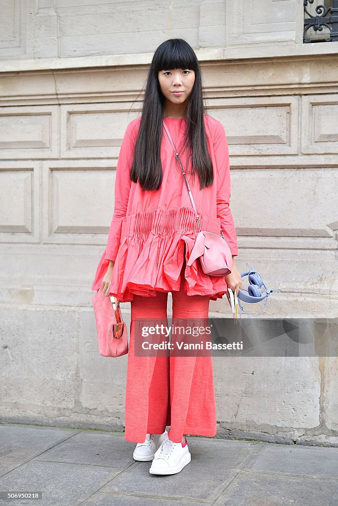 Street Style : Paris Fashion Week -Haute Couture- Spring/Summer 2016  : Day Three