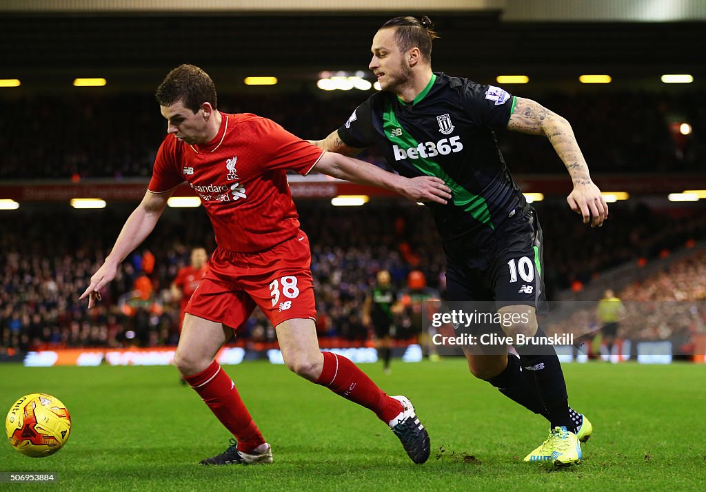 Liverpool v Stoke City - Capital One Cup Semi Final: Second Leg