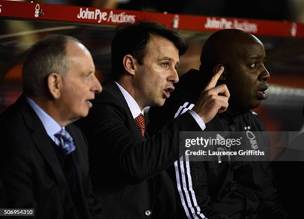 Dougie Freedman of Nottingham Forest looks on during the Sky Bet Championship match between Nottingham Forest and Queens Park Rangers on January 26,...