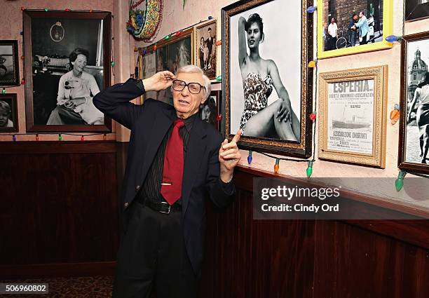 Famed mentalist The Amazing Kreskin visits Buca di Beppo Times Square on January 26, 2016 in New York City.