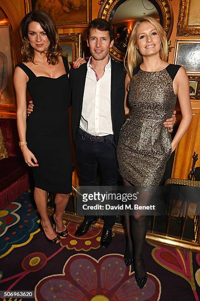 Gabriela Peacock, James Blunt and Sofia Wellesley attend the launch of GP Nutrition Supplements, a collection of five premium nutritional programmes...