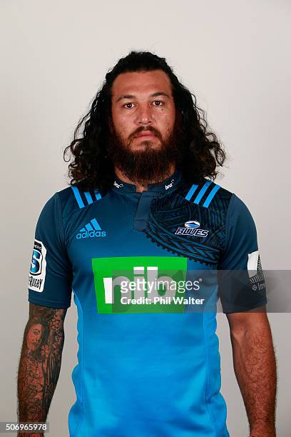 Rene Ranger, during the Auckland Blues 2016 Super Rugby headshots session on January 27, 2016 in Auckland, New Zealand.