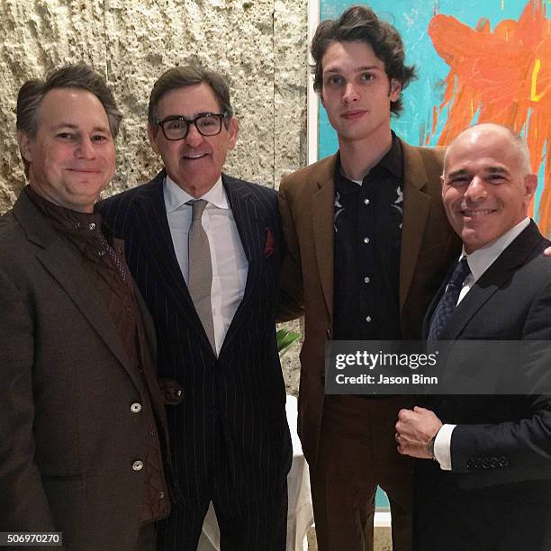 Jason Binn, Peter M. Brant, Dylan Brant, and Mike Giannattasio circa November 2015 in New York City.