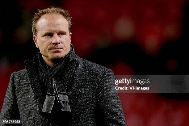 Assistant trainer Dennis Bergkamp of Ajax during the Dutch Eredivisie match between Ajax Amsterdam and Heracles Almelo at the Amsterdam Arena on...