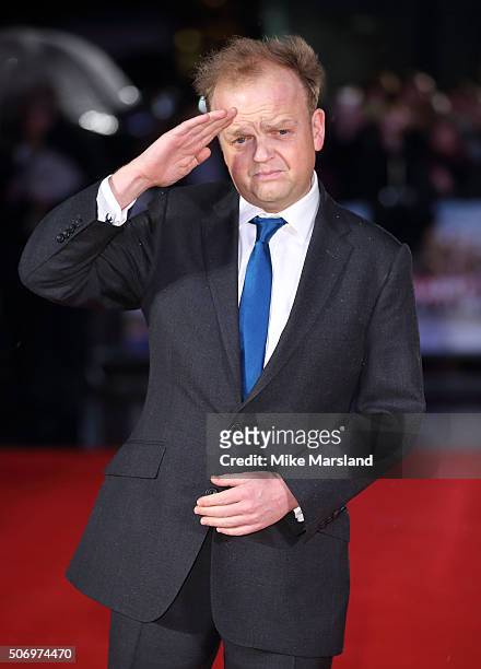 Toby Jones attends 'Dad's Army' World Premiere on January 26, 2016 in London, United Kingdom.
