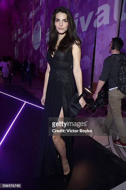Bojana Panic attends the Launch party of the New Fragrance 'La Diva' And 50th Anniversary of Emanuel Ungaro at Le Petit Palais on January 26, 2016 in...