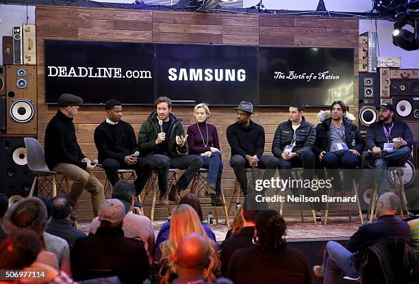 Director Nate Parker, actors Armie Hammer, Penelope Ann Miller, Chike Okonkwo, producers Jason Berman, Kevin Turen, and Aaron L. Gilbert discuss 'The...