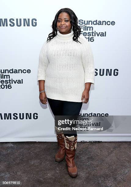 Actress Octavia Spencer attends The Free World Cocktails at the Samsung Studio during the 2016 Sundance Film Festival on January 26, 2016 in Park...