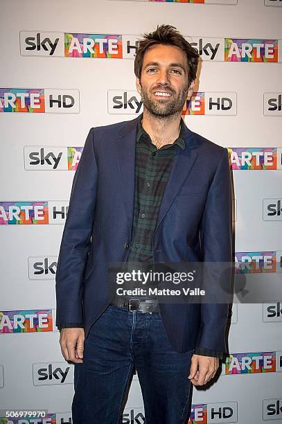 Massimo Giorgetti attends a photocall for Franco Battiato concert for Sky Arte at HangarBicocca on January 26, 2016 in Milan, Italy.