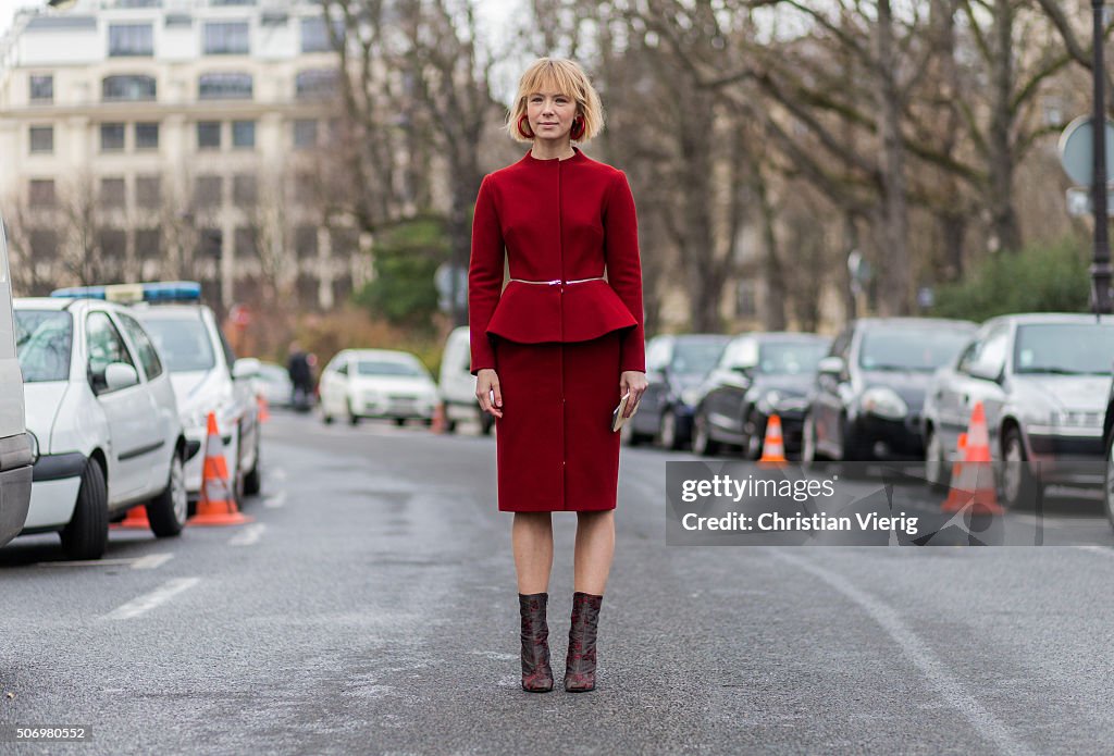 Street Style : Paris Fashion Week -Haute Couture- Spring/Summer 2016 : Day Three