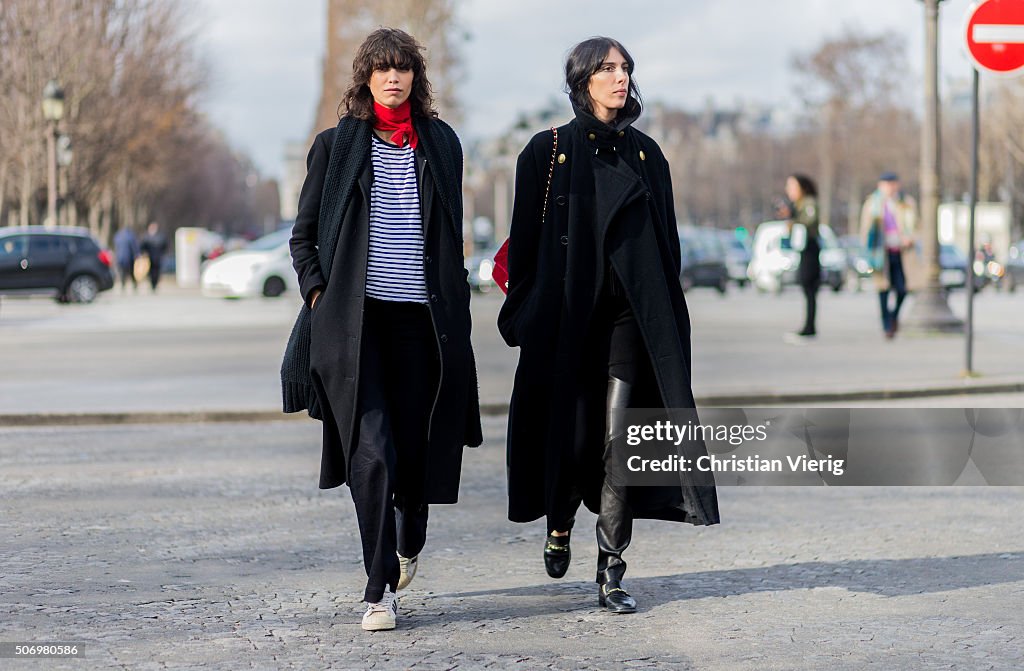 Street Style : Paris Fashion Week -Haute Couture- Spring/Summer 2016 : Day Three