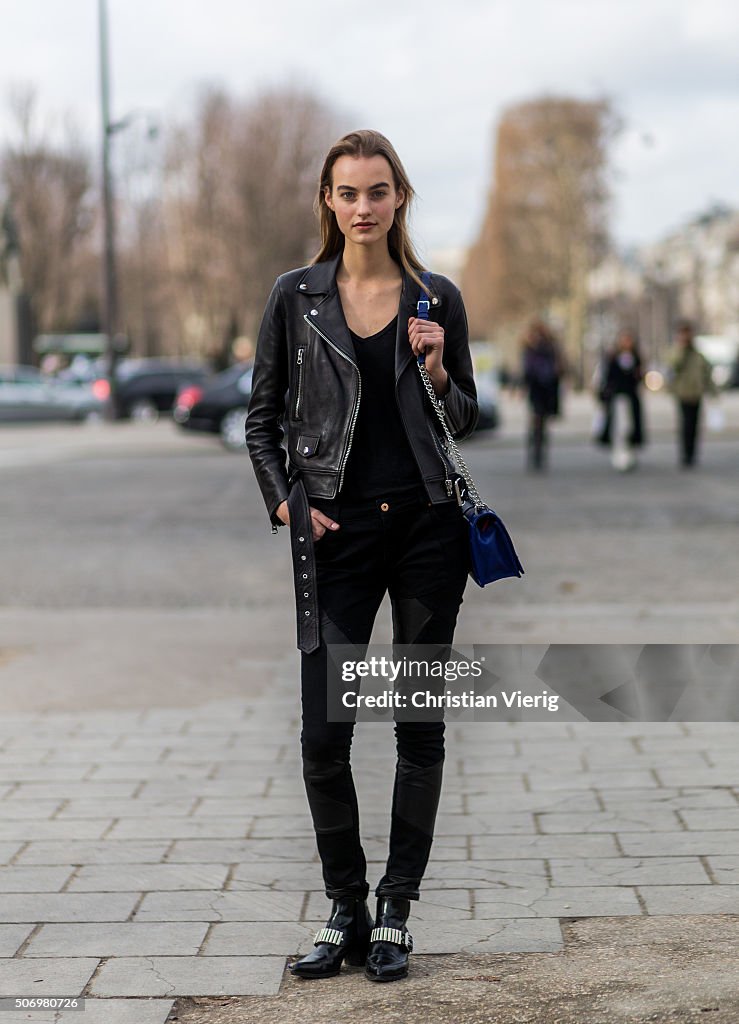 Street Style : Paris Fashion Week -Haute Couture- Spring/Summer 2016 : Day Three