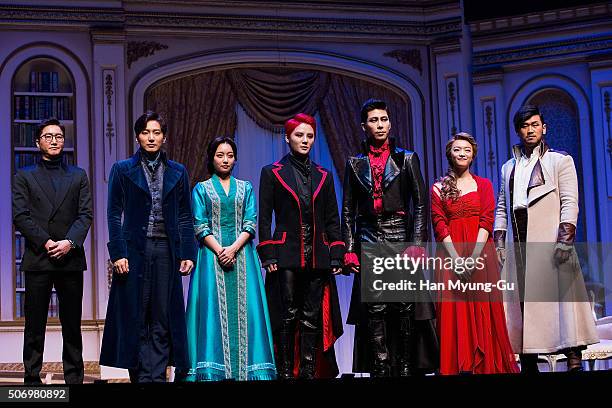 Producer Shin Choon-Su, actors Jin Tae-Hwa, Lim Hye-Young, Kim Jun-Su of South Korean boy band JYJ, Park Eun-Suk, Lee Ye-Eun and Kang Hong-Seok...