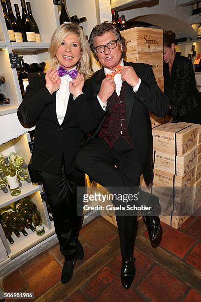 Marianne und Michael Hartl during the Smoking Cocktail at Kaefer Atelier on January 26, 2016 in Munich, Germany.