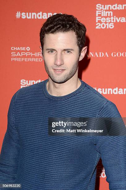 Actor Roe Hartrampf attends the "Equity" Premiere during the 2016 Sundance Film Festival at Library Center Theater on January 26, 2016 in Park City,...