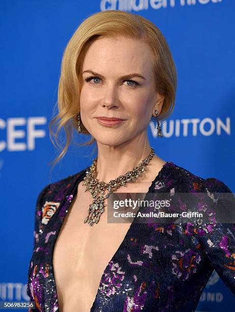 Actress Nicole Kidman arrives at the 6th Biennial UNICEF Ball at the Beverly Wilshire Four Seasons Hotel on January 12, 2016 in Beverly Hills,...