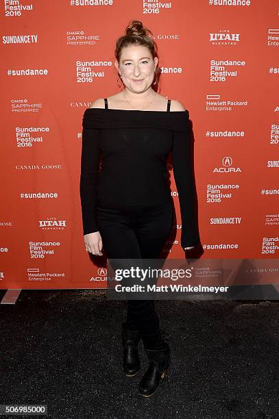 Actress Sophie Von Haselberg attends the "Equity" Premiere during the 2016 Sundance Film Festival at Library Center Theater on January 26, 2016 in...