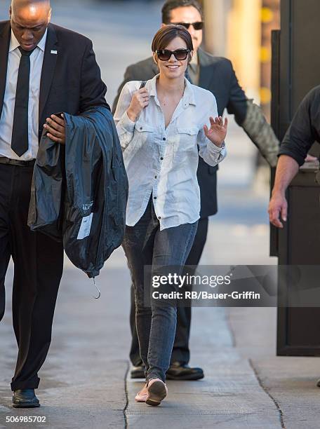 Lauren Cohan is seen at 'Jimmy Kimmel Live' on January 26, 2016 in Los Angeles, California.