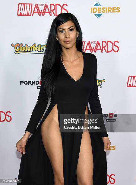 Adult film actress Heather Vahn attends the 2016 Adult Video News Awards at the Hard Rock Hotel & Casino on January 23, 2016 in Las Vegas, Nevada.