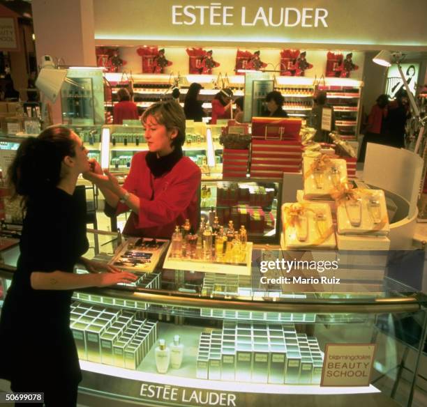 Estee Lauder cosmetics counter at Bloomingdale's.