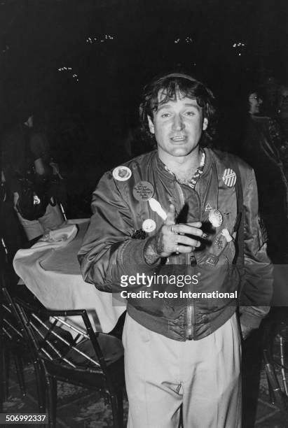 American actor and comedian Robin Williams at a SHARE charity party at the Hollywood Palladium, Hollywood, California, 19th May 1979.