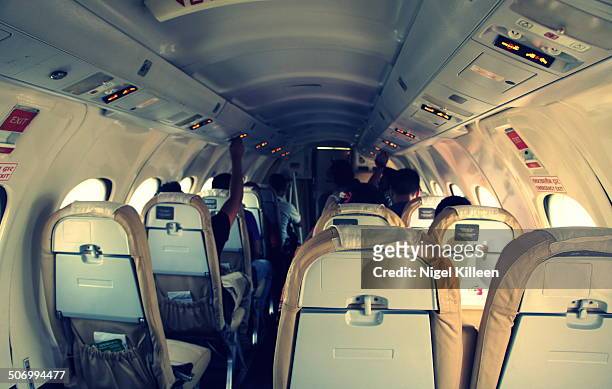 jetstream 41 aircraft interior - jetstream stock-fotos und bilder