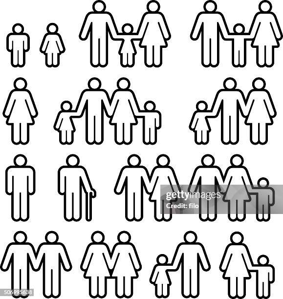 familien und menschen symbole - healthy lifestyle stock illustrations stock-grafiken, -clipart, -cartoons und -symbole