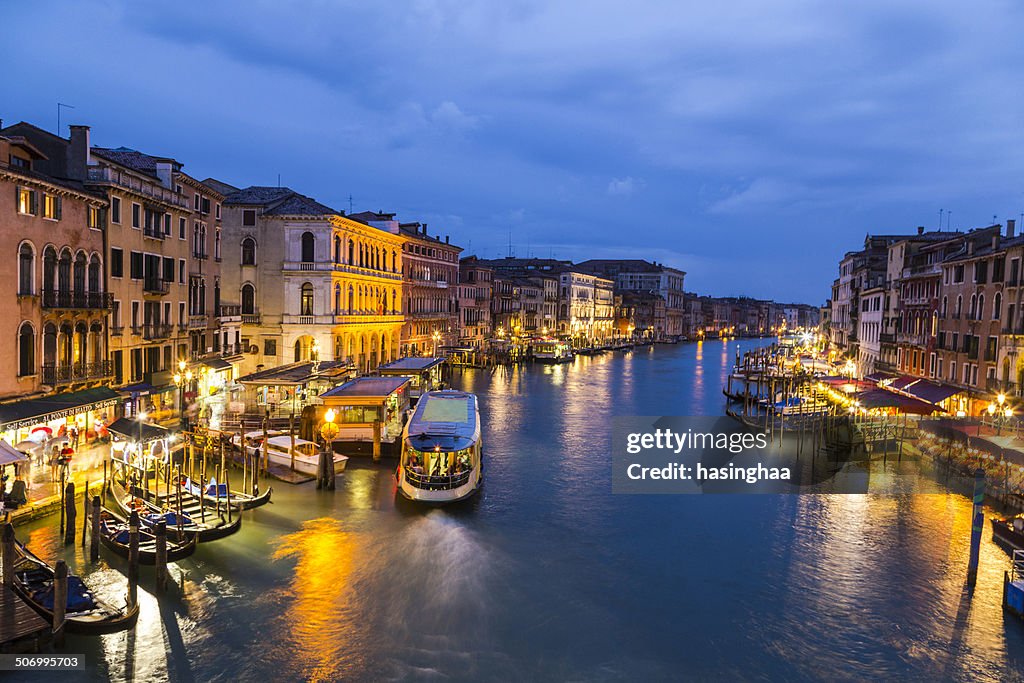 View on Grand Canal from Rialto Bridge