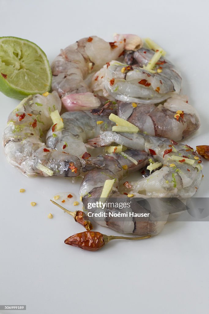 Prawns marinated