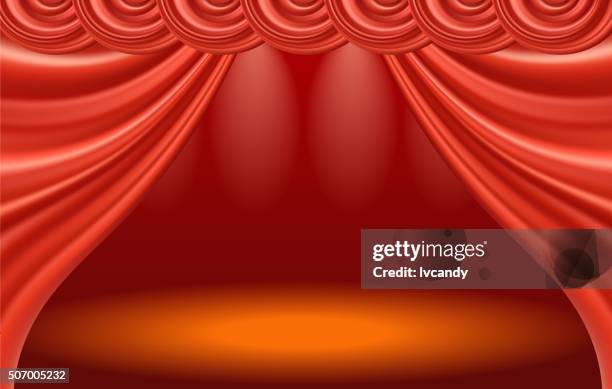 stage and curtain - opera stock illustrations