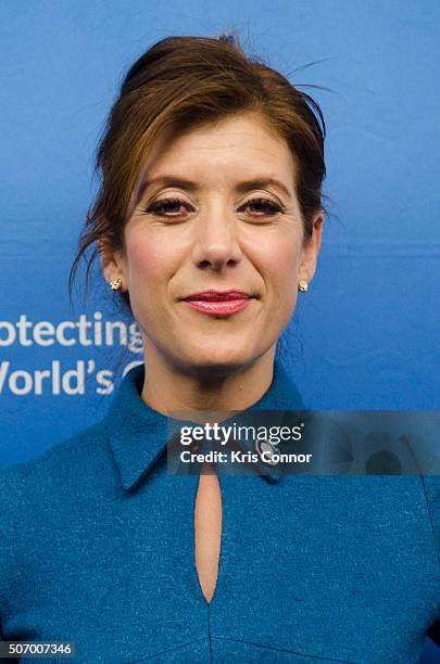 Actress and Ocean Advocate Kate Walsh speaks during the Oceana's Coastal Voices Summit at George Washington University on January 26, 2016.