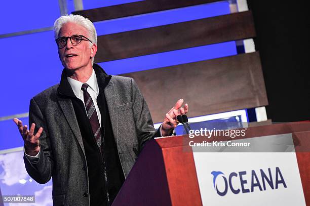 Actor and Ocean Advocate Ted Danson speaks during the Oceana's Coastal Voices Summit at George Washington University on January 26, 2016.