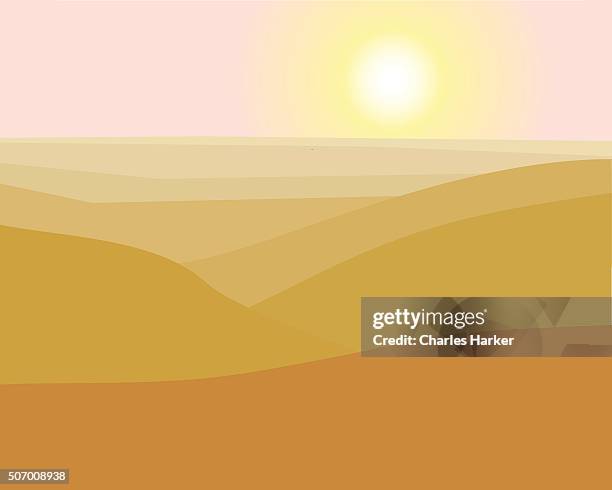 ilustraciones, imágenes clip art, dibujos animados e iconos de stock de desert mountains landscape illustration - west africa