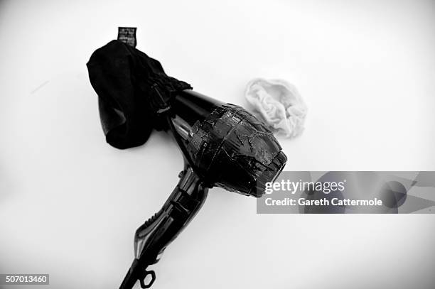 General view backstage before the Yiqing Yin show as part of Paris Fashion Week Haute Couture Spring/Summer 2015 on January 26, 2015 in Paris, France.