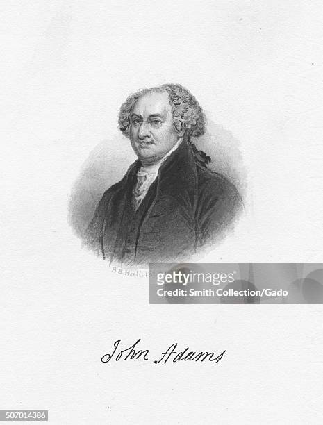 Second President of the United States John Adams, 1868. From the New York Public Library. .