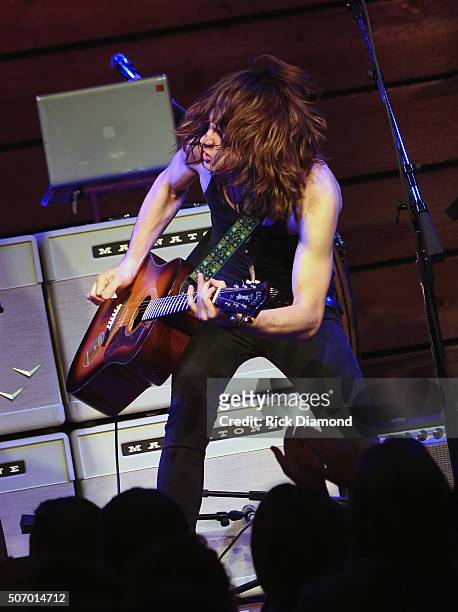 Tyler Bryant and The Shakedown open for Billy Gibbons "BFG's" at City Winery Nashville on January 26, 2016 in Nashville, Tennessee.