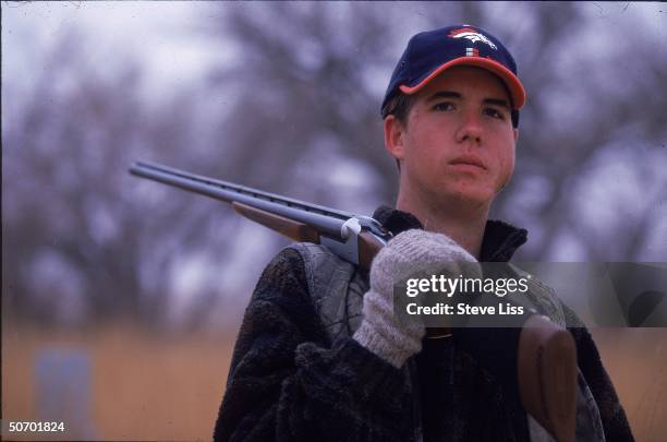 Columbine High School student Lance Kirklin, victim of student gunmen Eric Harris & Dylan Klebold in their April massacre at school who recovered...