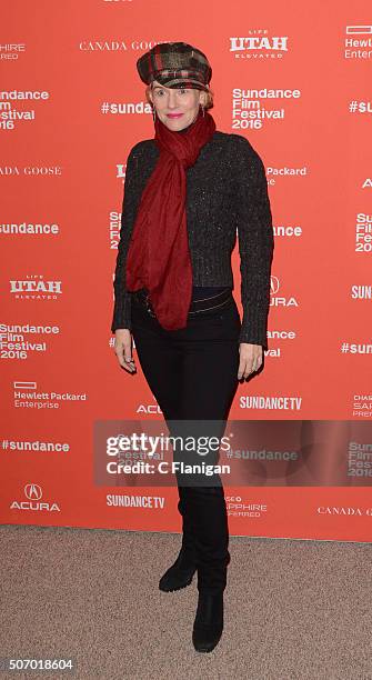 Actress Penelope Ann Miller attends the "Mr. Pig" premiere during the 2016 Sundance Film Festival at Eccles Center Theatre on January 26, 2016 in...