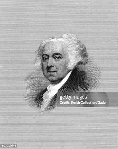 Portrait of second President of the United States John Adams, 1837. From the New York Public Library. .