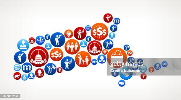 massachussetts vote and elections usa patriotic icon pattern - festive border stock illustrations